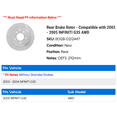 thumbnail image 2 of Rear Brake Rotor - Compatible with 2003 - 2005 INFINITI G35 AWD 2004, 2 of 2