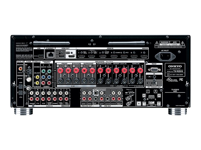 Onkyo TX-RZ810 - AV network receiver - 7.2 channel - black