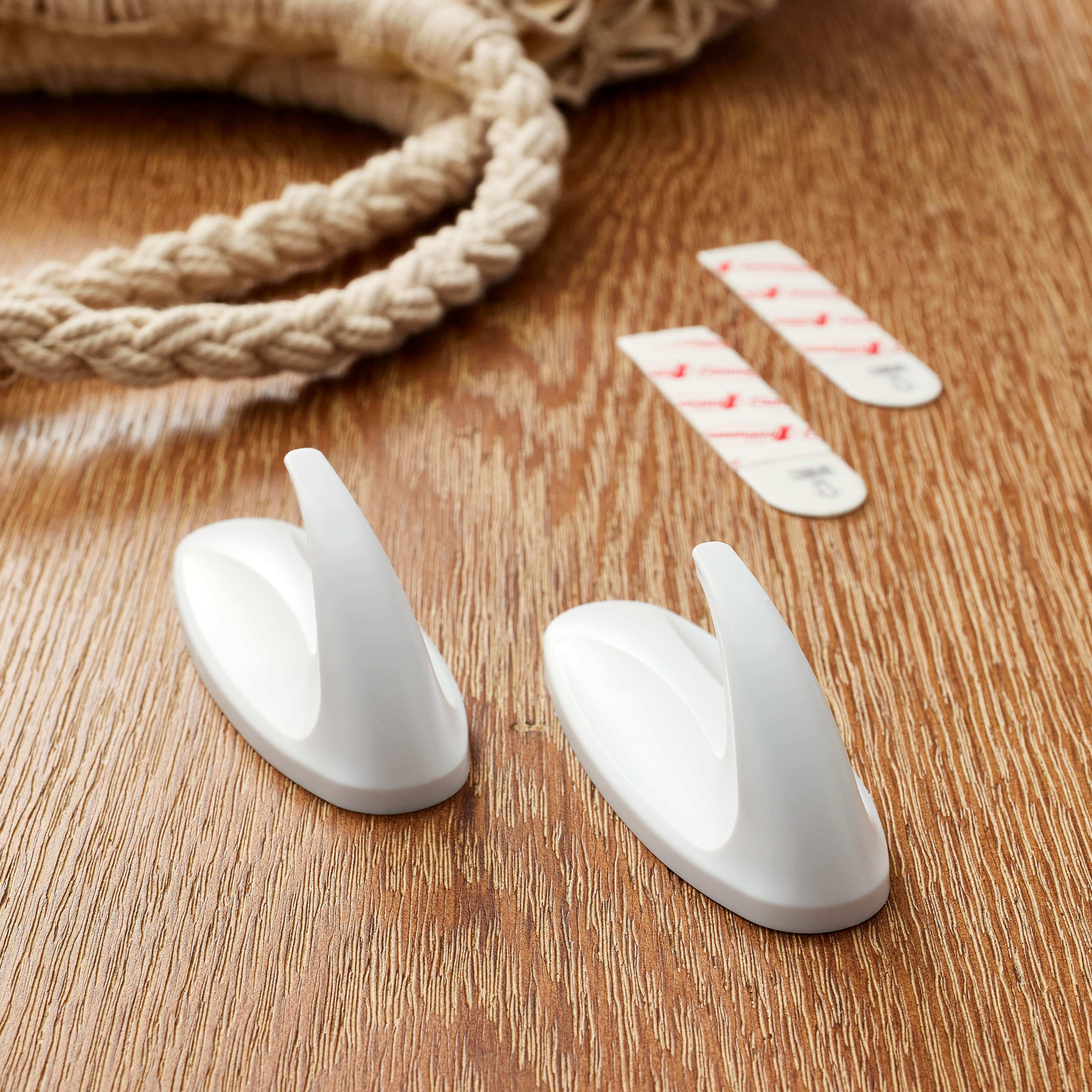 Command Medium White Designer Hooks, 12 Packs: 2 ct. (24 total)