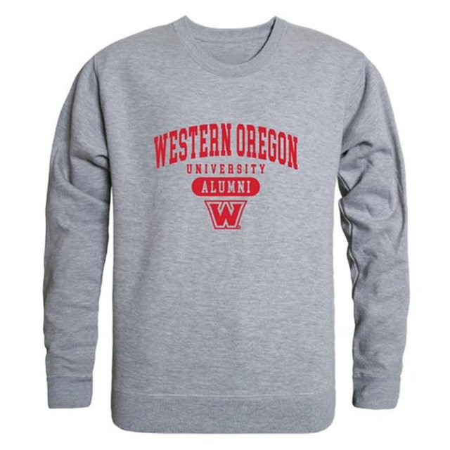 W Republic 560-406-HGY-03 Men Western Oregon Wolves Alumni Fleece, Heather Grey - Large