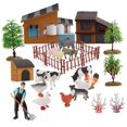 thumbnail image 3 of Sienon 12 Piezas Mini Figuras de Animales de Granja Figuras de Granero de Ganado Realistas de plástico Juguetes Adorno de Pastel de Granja en Miniatura Juego de Aprendizaje Educativo para niños pequeñ, 3 of 5