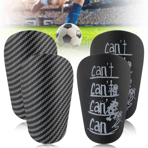 Hengguang 2 Pairs Mini Soccer Shin Guards, 10x6cm/ 3.94x2.36in PBT and EVA Material Miniature Shin Guards, Extra Small Shin Pads So Light and Comfortable for Teenagers Adults Boys Girls
