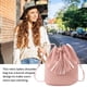 thumbnail image 5 of Bucket Bag Bolso de hombro de piel sintética para mujer, color sólido, con borlas, cordón, bandolera, rosa Scienceny  AP000970-04, 5 of 7