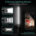 thumbnail image 5 of Lampe de Poche Tactique LED, Lot de 2 3 Modes Lampes de Poche Portables, Lampes de Poche Zoomables Réglables, 16cm Noir, 5 of 5