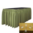 thumbnail image 1 of LA Linen LA Linen Polyester Poplin Table Skirt 21-Foot by 29-Inch Long with 15 L-Clips, Dark Sage, 1 of 4