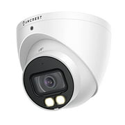 Amcrest Night Color Turret Analog Camera w/ 131ft Full Color Nightvision, Security Camera Outdoor for CCTV DVR, Built-in Microphone, 112Â° FOV, 5MP@25fps AT5N28-W