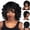 Black, variant on 35cm Black African Curly Synthetic Wig Natural Looking Heat Hair With Rose Net Cap For Women Daily Wear