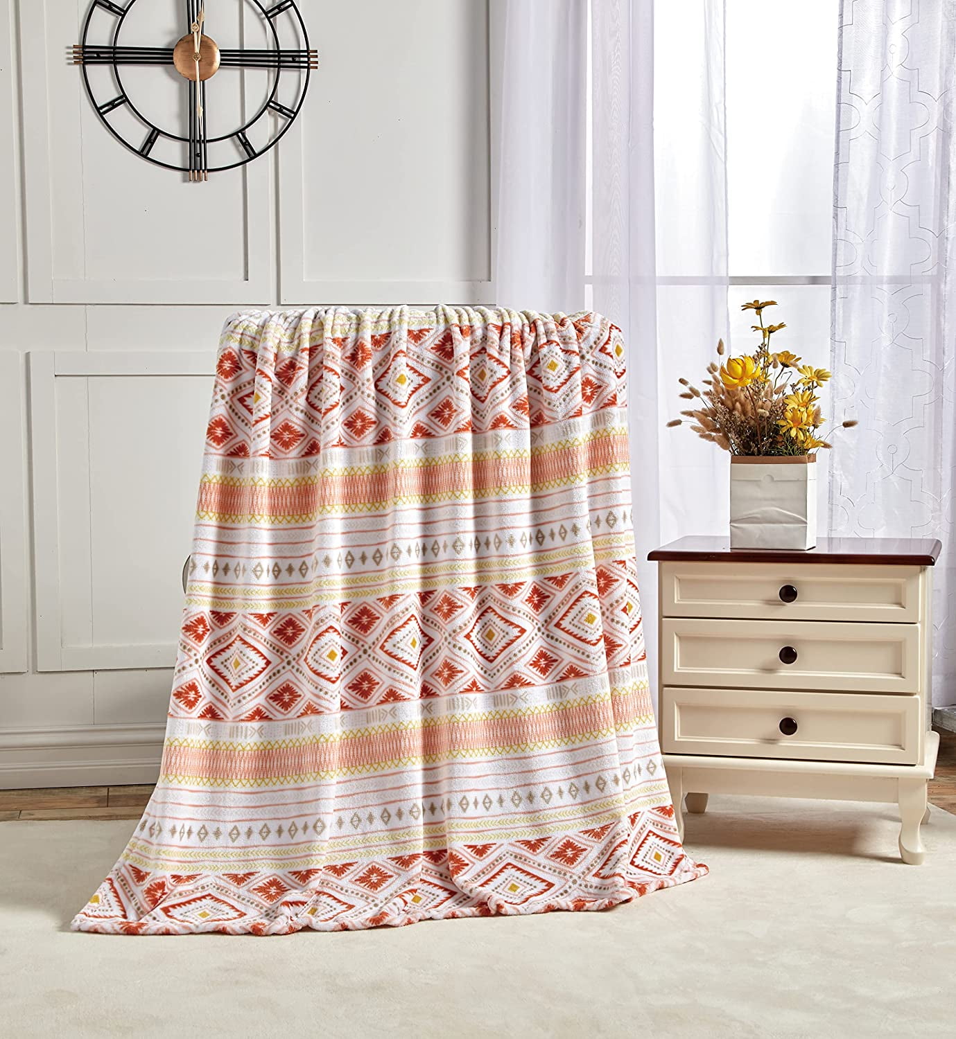 Nayati 50x70 Multicolor Fleece Throw Blanket