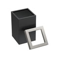 thumbnail image 3 of Gatco Elevate Stainless Steel 3 Gallon Square Wastebasket, Matte Black/Satin Nickel Lid, 3 of 5