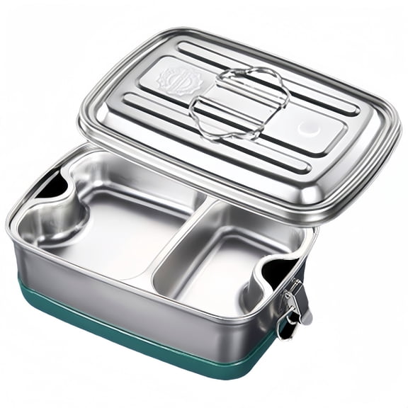 Stainless Steel Lunch Box Double-Layer With Compartment Food Container