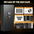 thumbnail image 6 of Extra Large Gun Safe for Pistol,Storage Guns (with/Without Scopes), Home Gun Cabinet with Adjustable Pegboard, Gun Safe for Home,Office, Hunting,Shooting, 6 of 12