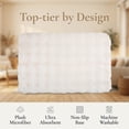thumbnail image 4 of Unique Bargains Soft Absorbent Microfiber Non-Slip Washable Bathroom Rug White 24" x 16", 4 of 7