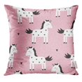 thumbnail image 1 of RYLABLUE Housse de Coussin Colorée Fille Mignonne Motif Unicorn Poney Rose Enfantin, 1 of 1