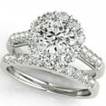 thumbnail image 1 of 3ct Halo Diamond Engagement Wedding Ring White, Yellow, or Rose Gold Lab Grown, 1 of 4