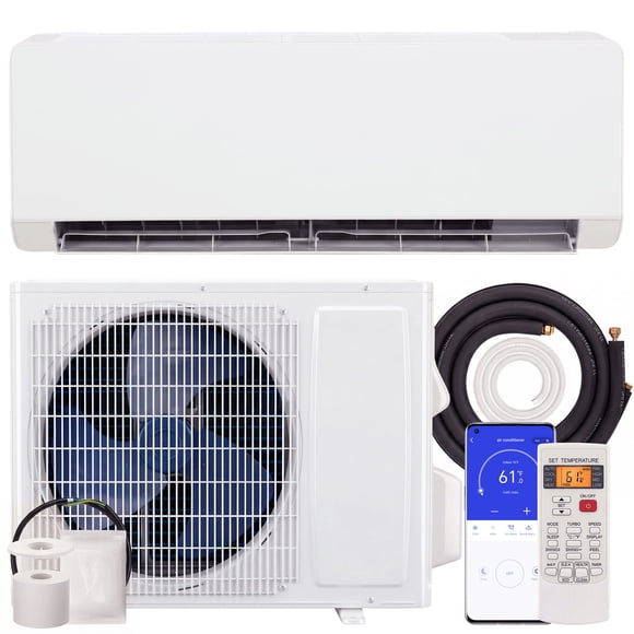 HOMCOM 12000 BTU Mini Split Air Conditioner, 22 SEER2 Wifi Enabled AC Unit