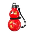 thumbnail image 2 of Gourd Shape Water Kettle, Portable Drinking Container With Adjustable Strap, for Outdoor Hiking and Commuting, Red, 2 of 6