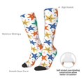 thumbnail image 5 of Knee High Socks for Men and Women, Colorful Starfis Althletic Compression Socks, Support Long Tube Socks for Outdoor Sport, Calf Socks, High Stockings for Women Men, 5 of 7