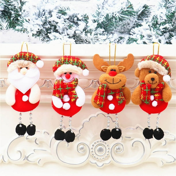 onlyliua Descuentos de Temporada Decoraciones Navideñas Ciervo Navideño Muñeco de Nieve Decoraciones para Árboles de Navidad