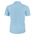 thumbnail image 6 of Tauxra Men's Casual T-Shirt for Men, Short Sleeve Lapel Color Blocking Top, Soft Polyester Comfortable Fit for Daily and Outdoor Wear, 6 of 7