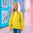 thumbnail image 6 of Toddler Girls Sweatshirt New Girls Oversized Hoodie Color Block Hooded Sweatshirts Trendy Long Sleeve Pullover Kids Fall Clothes Yellow 14 Years, 6 of 8