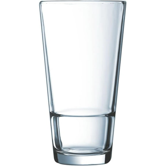 Arcoroc Stack Up Fully Tempered Cooler Beverage Glass, 13.5 Ounce - 12 per case.