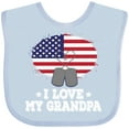 thumbnail image 3 of Inktastic I Love My Grandpa Military Grandson Boys or Girls Baby Bib, 3 of 4