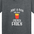 thumbnail image 4 of Inktastic Just a Boy Who Loves French Fries Youth T-Shirt, 4 of 5