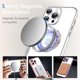 thumbnail image 4 of Funda magnética con MagSafe para iPhone 13 Pro, protección total, delgada, a prueba de golpes, antiarañazos, con purpurina y protector de lente de cámara, vista del logotipo y a prueba de polvo, 4 of 7