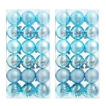 72ct Christmas Ball Ornaments Shatterproof Xmas Tree Hanging Balls Decorations Perfect for Halloween Decorations Holiday Wedding Christmas Decor(1.18", Light Blue)