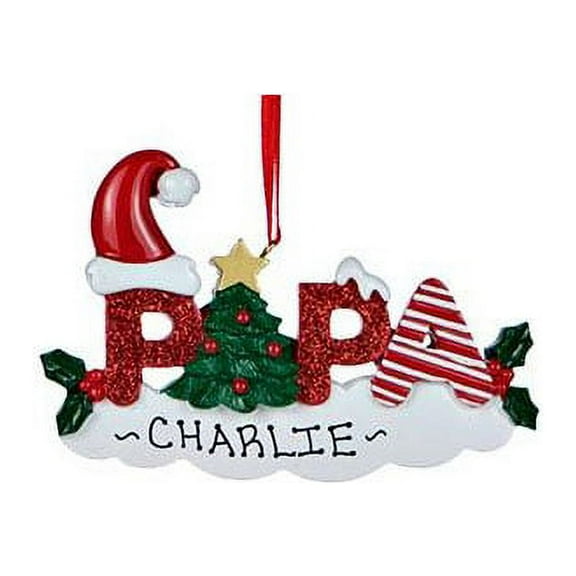 Papa Personalized Christmas Ornament DO-IT-YOURSELF