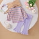 thumbnail image 4 of Cowsor Toddler Baby Girl Clothes Outfit Long Sleeve Blouse Shirt Top Flare Leggings Pants Two Piece Outfits Set, 4 of 7