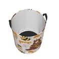 thumbnail image 5 of Uemuo Cute Bee Honey Jar Hive Bear Pattern Circular Laundry Hamper Basket with handles,Collapsible laundry basket,Large capacity laundry hamper,Laundry Organizer-, 5 of 8