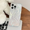 thumbnail image 5 of Designed for iPhone Case,Luxury Laser Crystal Feather Pattern Shockproof Protective Cover Phone Case (iPhone 15 Pro Max,White), 5 of 5