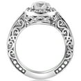thumbnail image 2 of Pompeii 1 1/3 cttw Diamond Antique Halo Art Deco Engagement Ring 14k White Gold, 2 of 4
