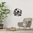 thumbnail image 6 of 1pc Birds on Oval Round Metal Wall Decor Tree Art Metal Bird Garden Wall Art Signs Black Hanging, 6 of 7