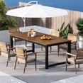 thumbnail image 4 of Tribesigns 70.9" Outdoor Dining Table, 6-8 Person Dining Table with WPC Tabletop, 4 of 8