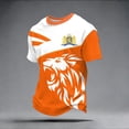 thumbnail image 2 of Bibifish Mens T-Shirt Novelty Graphic Netherlands Lion Print Crew Neck Short Sleeve Standard Tee National Pride Sports Casual Wear Top, 2 of 3