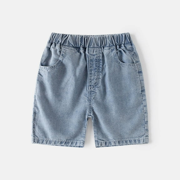 Toddler Boys Jean Shorts Relaxed Fit Elastic Waist Summer Trousers Short Boys Summer Clothes Boys Jeans Size 18-24 Months