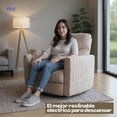 thumbnail image 2 of Blue Room Sillón Reclinable Giratorio con Mecedora-Eléctrico Ashford -Tela Acolchonada, 2 of 8