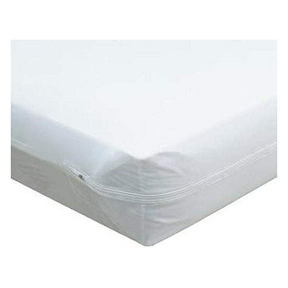 Soft Vinyl Cot Size Mattress Cover - 30 x 75 Inch - Waterproof Dustproof Zip-On Protector - Camp Cot Mattress Cover - Allergy Relief