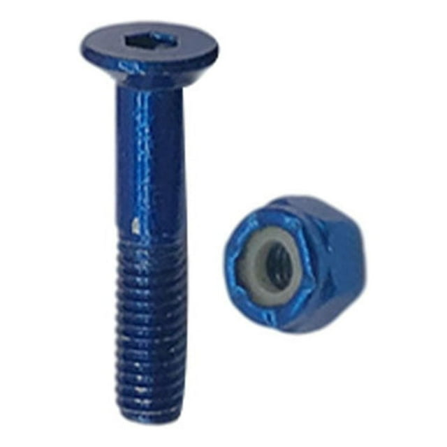 Vis de Skateboard en Acier Inoxydable Vis de Remplacement Pratiques pour Longboard Skateboard Écrous Portables Matériel Extérieur de Rechange Adultes Bleu