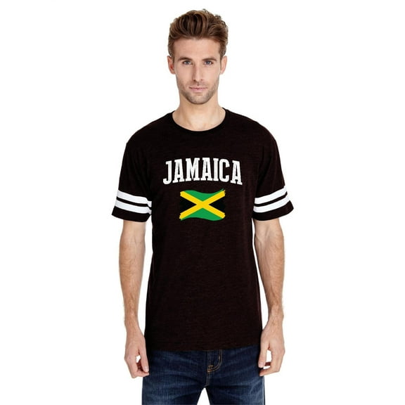 NIB - Mens Football Fine Jersey T-shirts - Jamaica Flag