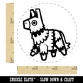 thumbnail image 2 of Fiesta Donkey Party Pinata Self-Inking Rubber Stamp Ink Stamper - Blue Ink - Small 3/4 Inch, 2 of 7
