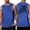 Blue, variant on Men's Athletic Tank Top with Freedom Slogan and Distressed American Flag Featuring Sleeveless Fit for Workout Sessions Running Jogging Sports Activities Wine XXXXL