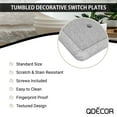 thumbnail image 4 of Questech Decor Single Rocker Light Switch Covers, Tumbled Texture, Gray, 3 Pack, 4 of 10