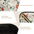 thumbnail image 5 of FORMRS Makeup Bag Travel Cosmetic Organizer for Women Fold Flat Zipper Pouch with Handle, Red and White Floral Pattern, 5 of 8
