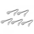 5Pack MultiUse Stainless Steel Food Tongs for Bread, Steak, Salad