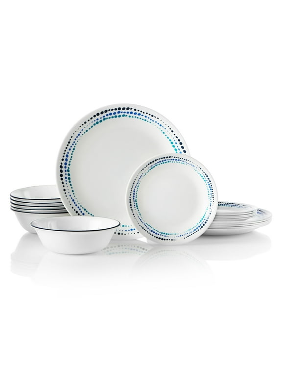 Corelle Ocean Blues 18-piece Dinnerware Set, Service for 6