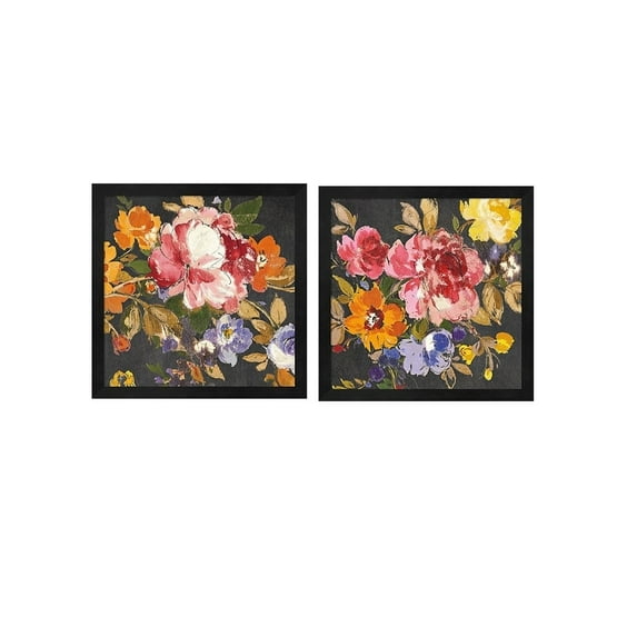Metaverse Wild Apple Portfolio 'Summer Garden Black' Framed Art (Set of 2)