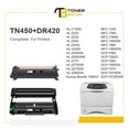 thumbnail image 3 of Toner Bank TN450 Toner Cartridge and DR420 Drum Unit Set Compatible for Brother TN-450 DR-420 MFC-7360N HL-2240 DCP-7060D DCP-7065DN HL-2275DW, 5-Pack (4 x TN450 Toner + 1 x DR420 Drum), 3 of 8